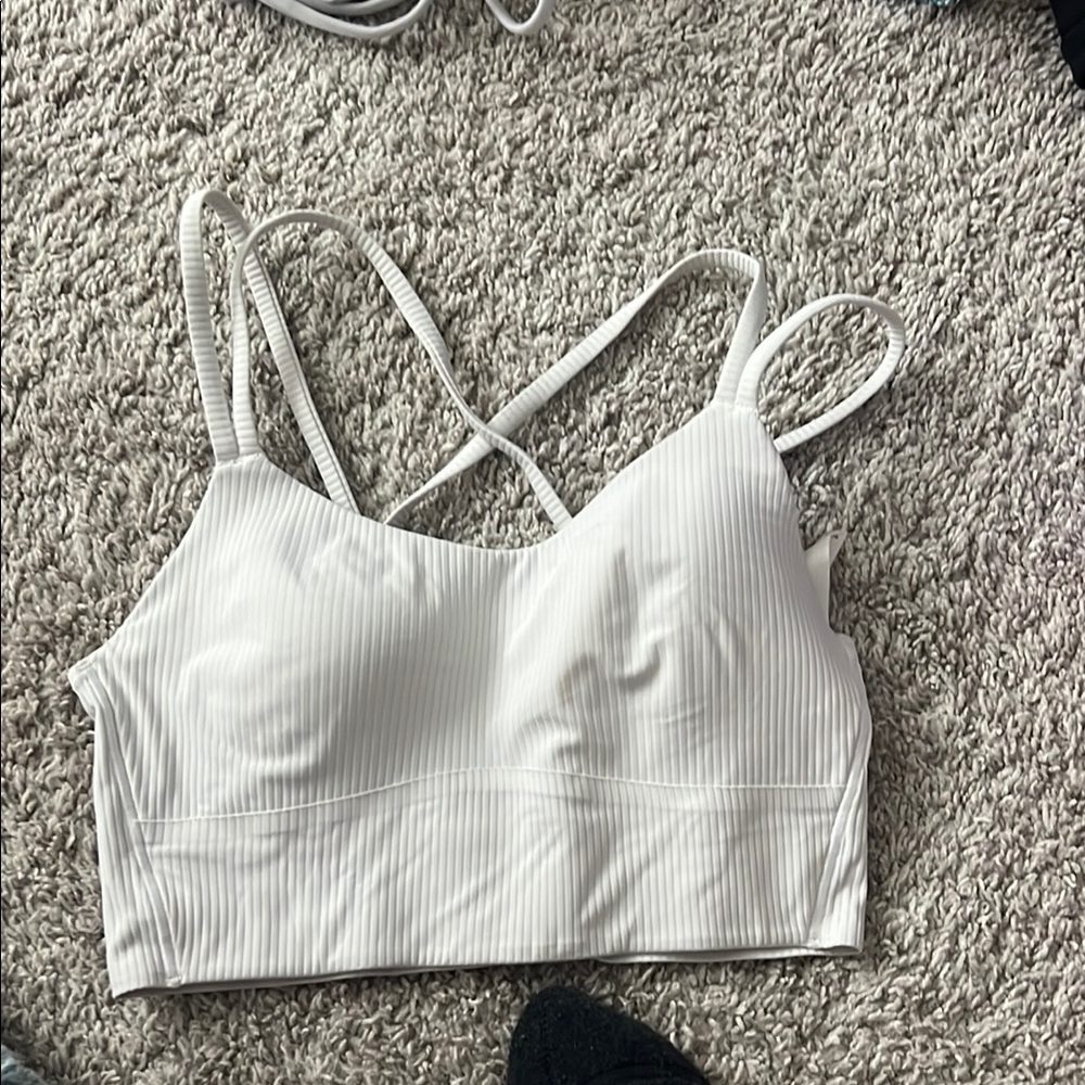 Women's White Lululemon Like a Cloud Bra